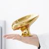 Soap Dish,Soap Holder Self Draining Leaf Shape,Ceramic Drain for Sink Bathroom Kitchen,Easy To Clean Keeps Dry,Gold and Silver