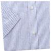 Daks 26 Year Ss Linen BlenD Stripe Summer Short Sleeve Regular Fit DreSs Shirt D