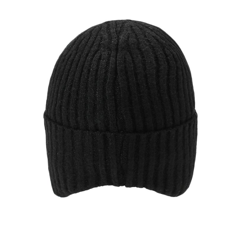 Men's Winter Warm Velvet Thick Hat Cycling Wool Hat Cold-Proof Ear Protection Knitted Hat