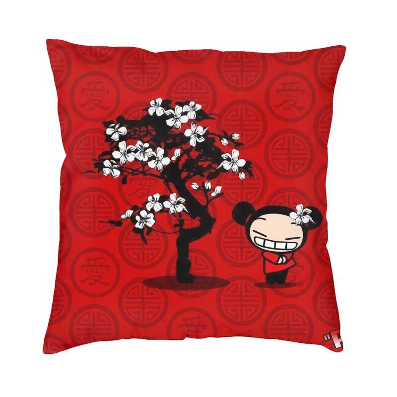 Moderní Funny Love Pucca a Garu povlak na polštář na pohovku Polyesterová TV Animace Pouzdro na polštář Anime povlak na polštář do obývacího pokoje