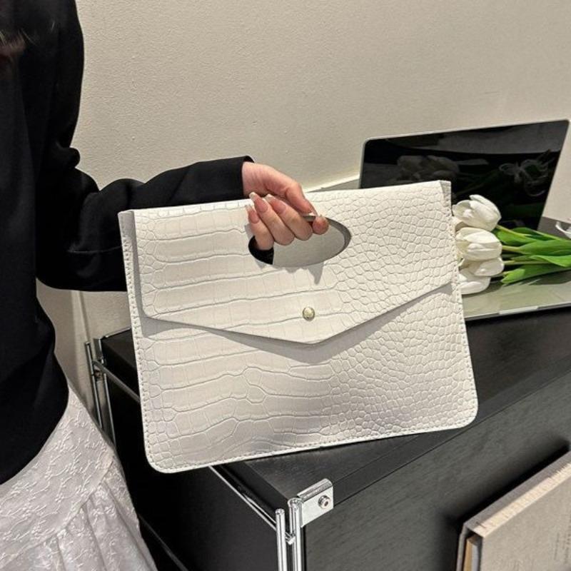 Kadınlar İçin Zarif Modern Minimalist Desenli El Çantası - Ayarlanabilir Omuz Askısı, Çıtçıtlı Kapama, Ofis, Günlük Geziler ve Alışveriş İçin Mükemmel
