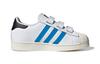 Originals SUPERSTAR CF C Casual Abrasion Resistant Low Top Skateboard Shoes White Blue Black FZ0645