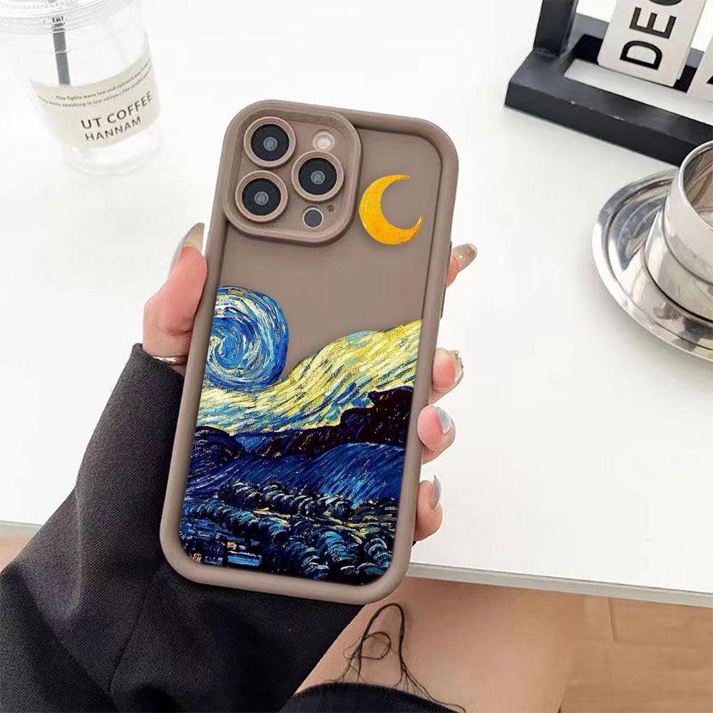 The S-Starry Night Art Phone Case For MOTO G9 G32 G35 G52 G53 G54 G56 G60 G75 G84 G85 G86 E32 E40 EDGE 40 50 50F 60 70 E22 Case