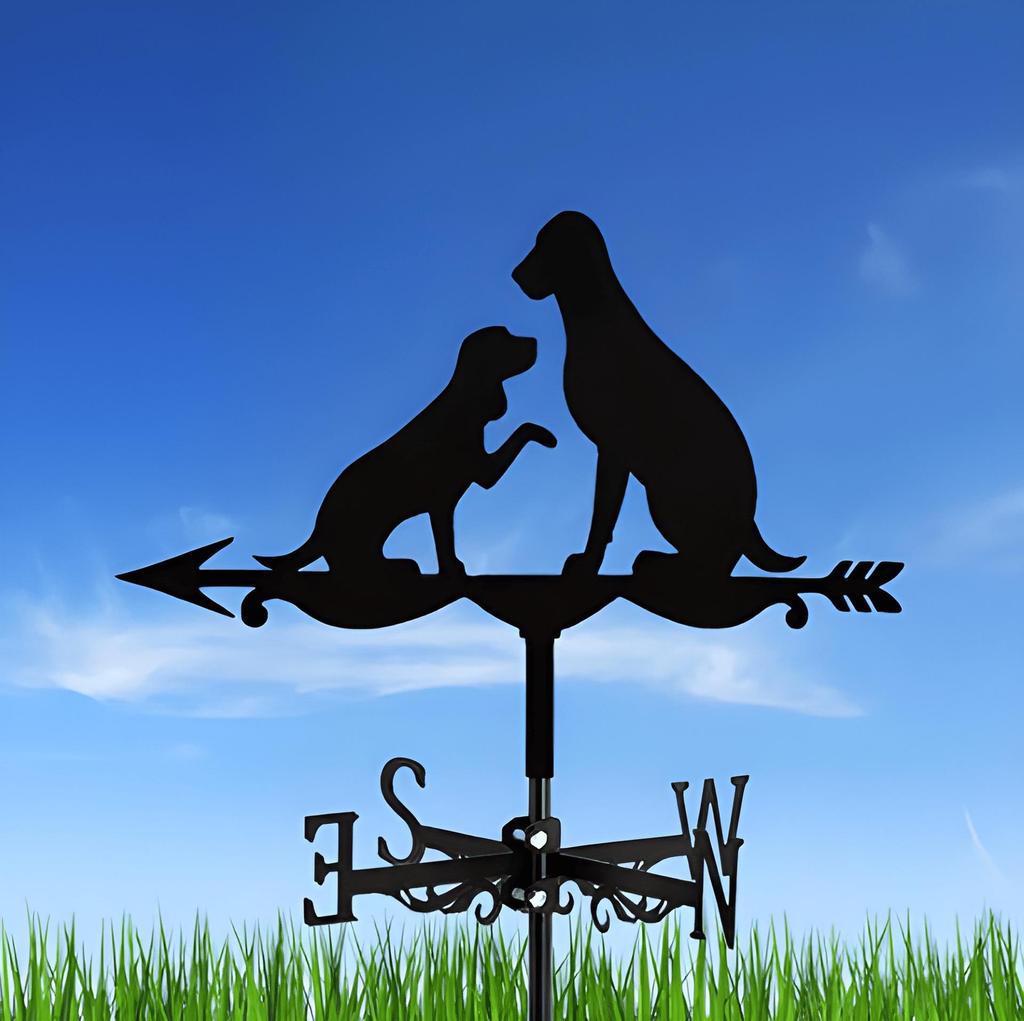 Decorative Iron Weather Vane - Outdoor Metal Roof Ornament