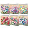 6pcs DIY Rhinestone Diamond Art Mosaic Postcards Diamond Art Handmade Cards Creative Christmas Birthday & Thanksgiving Card Kits
