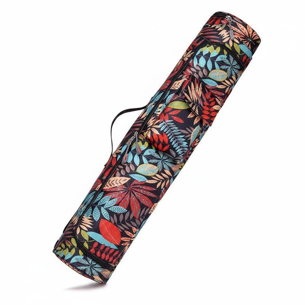 Waterproof Exercise Bag Floral Pattern Cylindrical Zippered