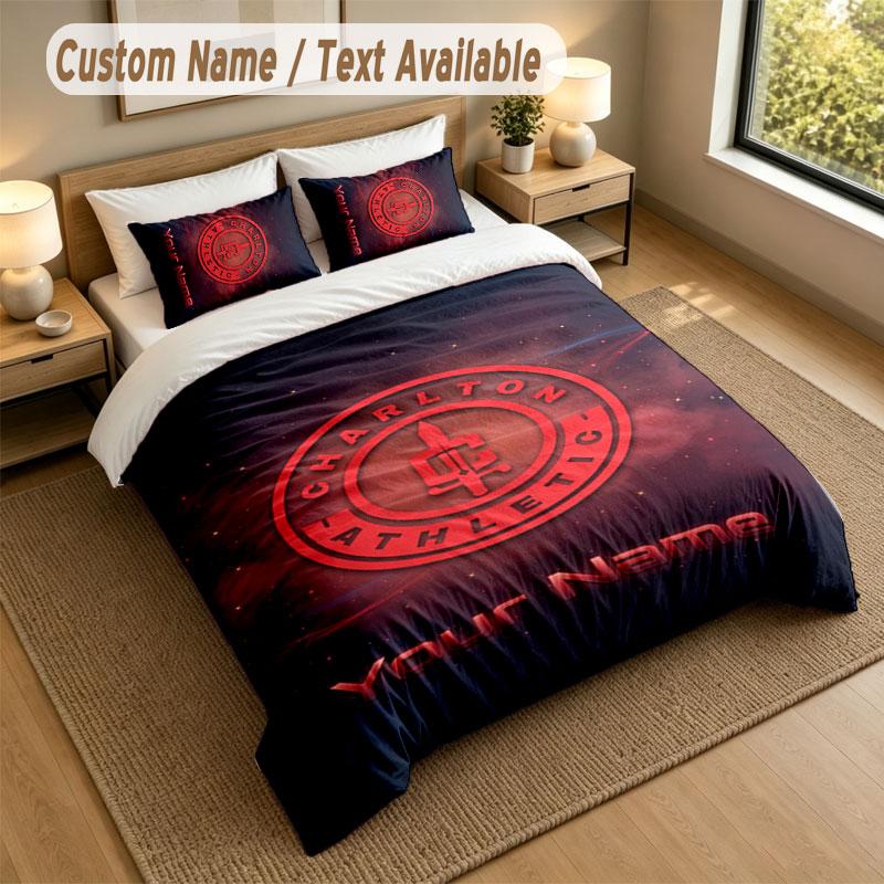 Bettwäsche-Set 1 Bettbezug 2 Kissenbezüge Charlton Athletic Druck Weiche Bettwäsche Schlafzimmerdekoration