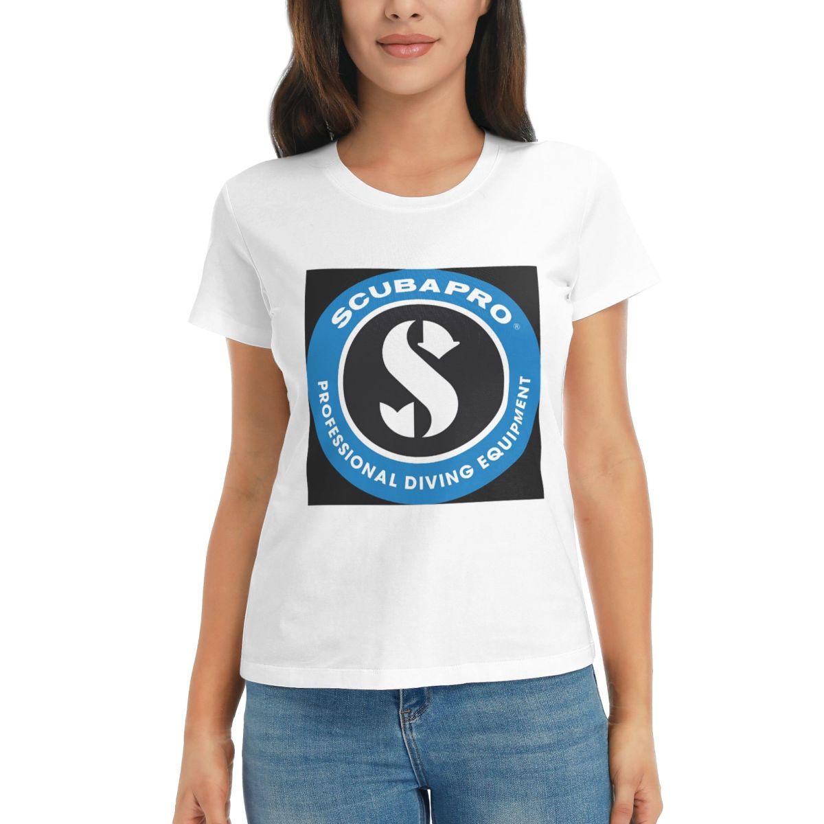 

Women TShirt Scubapros Diving Logo Summer Short Sleeve Tees Round Neck Cotton T Shirts Clothes Tops Streetwear S