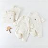 Butterfly Print Cotton Rompers for Newborns - Unisex Spring/Autumn Outfit