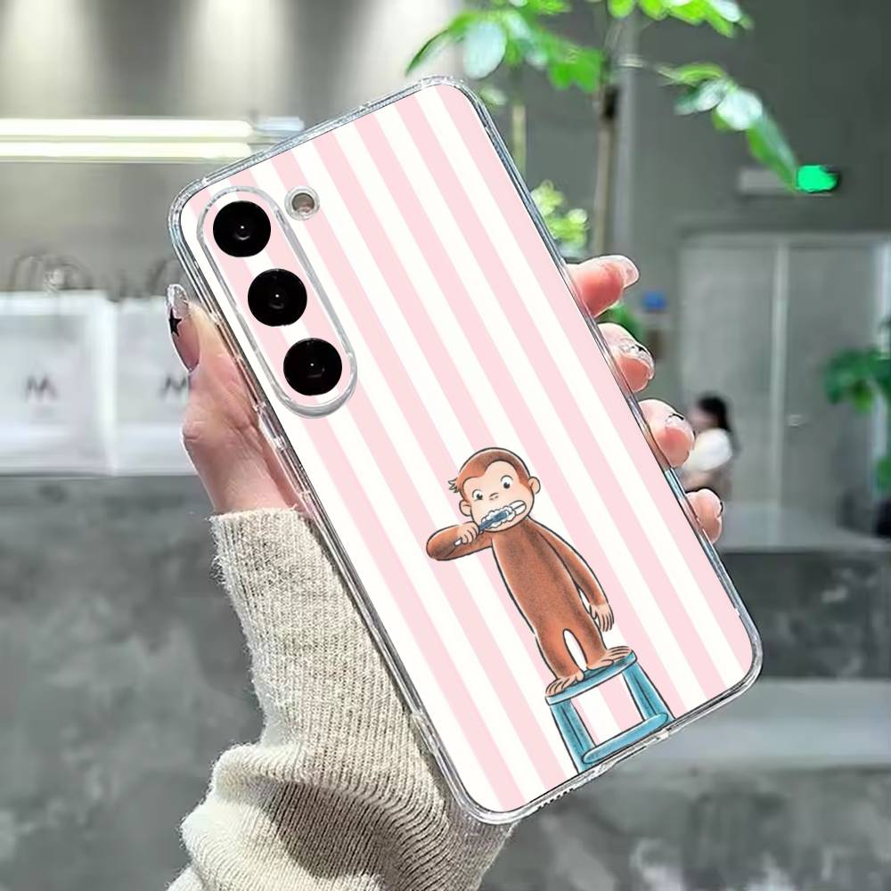 Luxury C-Curious G-George Phone Case For Samsung Galaxy A91,80,73,72 ,71,53,52,32 ,31,22,21s,20,Transparent Case