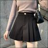 Simplicity Fashion Autumn New Women Zipper Button Pleated Korean Casual High Waist Loose Straight A-line Wide Leg Shorts Skirts
