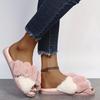 High Fashion Mix Color Fur Slippers Women Autumn Winter 2025 Soft Sole Long Plush Indoor Outdoor Slides Shoes Women Fluffy Cozy