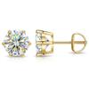 WUIHA 925 Sterling Silver Round Cut VVS1 D Color Real GRA Moissanite Diamonds Wedding Engagement Studs Earrings Fine Jewelry