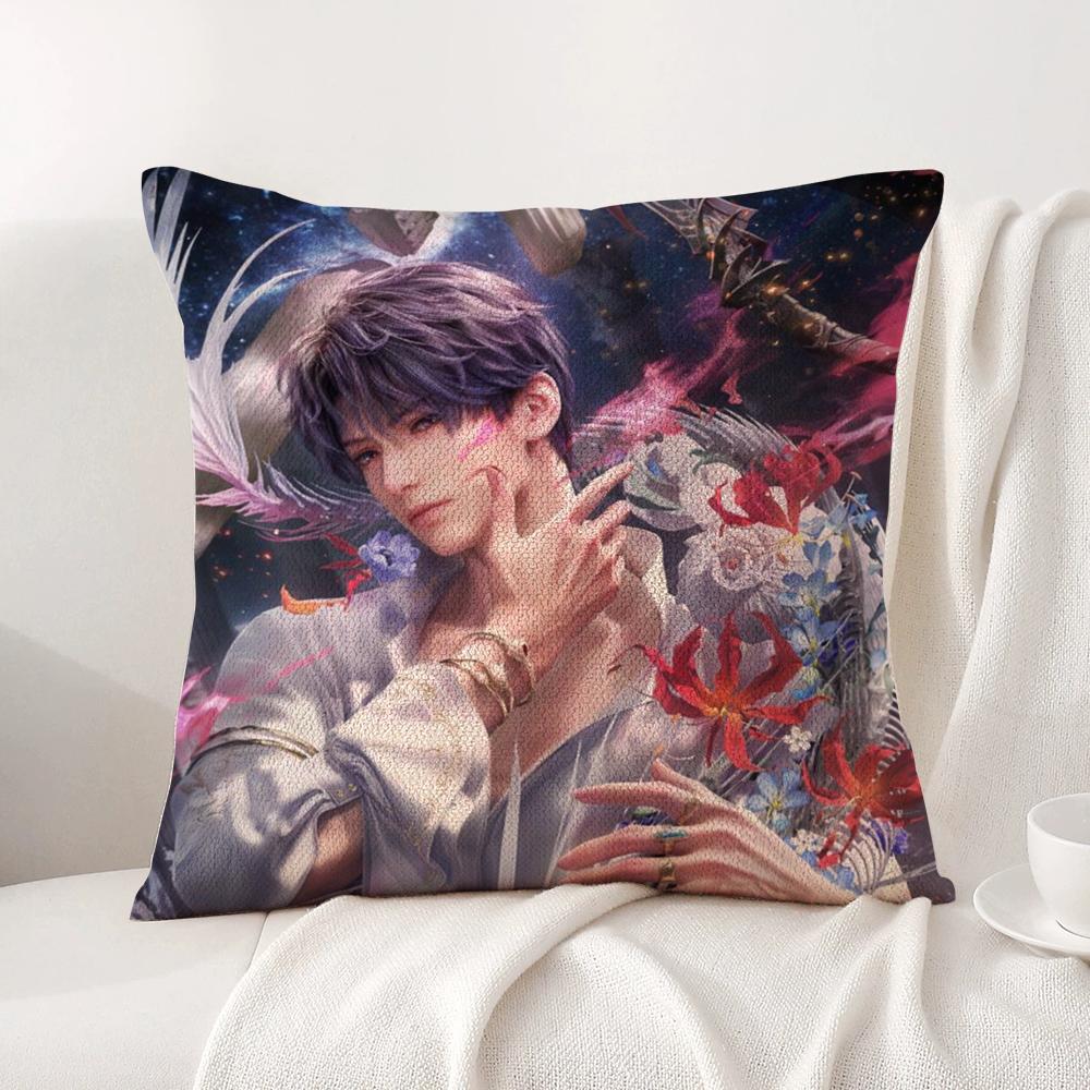 RRafayel Love DDeepspace Cushion Cover Natural Linen Organic Fabric DoubleSided Printing Sofa Home Decor Breathable