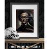 Edgar Allan Poe and the Raven Portrait Poster - 11x14 Print Raven Wall Art - Gothic Decor - Spooky Wall Decor