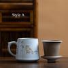 380ml Cute Cat Ceramic Mug Chinese Style Creative Tea Cup