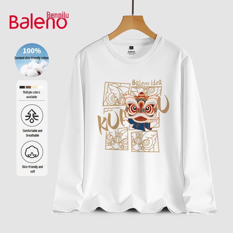 Baleno Men s Lion Graphic Cotton Long Sleeve T-Shirt 2XL