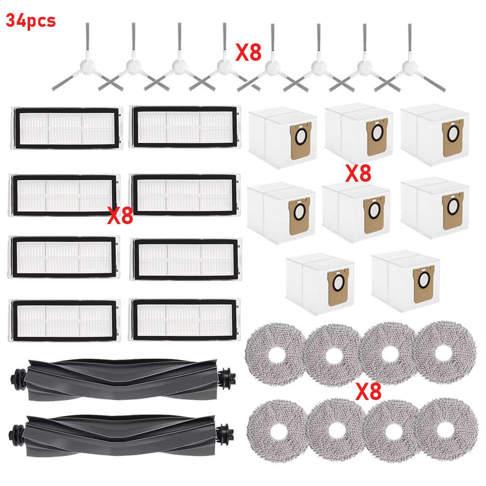 Compatible Mop Pads Dust Bags Filters Side Brushes for Dreame L11 Ultra L11 Ultra X11 Pro Robot Vacuum Cleaner Accessories Kit