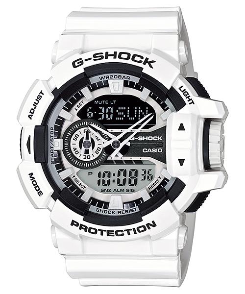 

Чоловічий годинник Casio G-SHOCK, смола, 200 м водостійкість, цифровий, ударостійкий, кварцовий, GA-400-7A білий