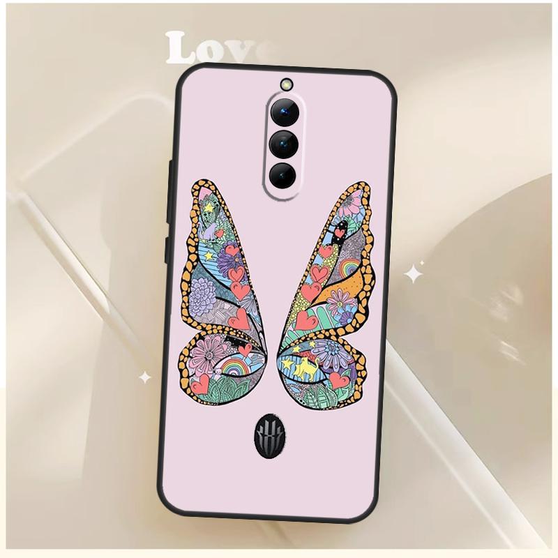 Beautiful Butterfly Case For ZTE Nubia Red Magic 10S 9S 8S 8 9 10 11 Pro Plus 6 7 7S 6S For RedMagic 10 Air Cover