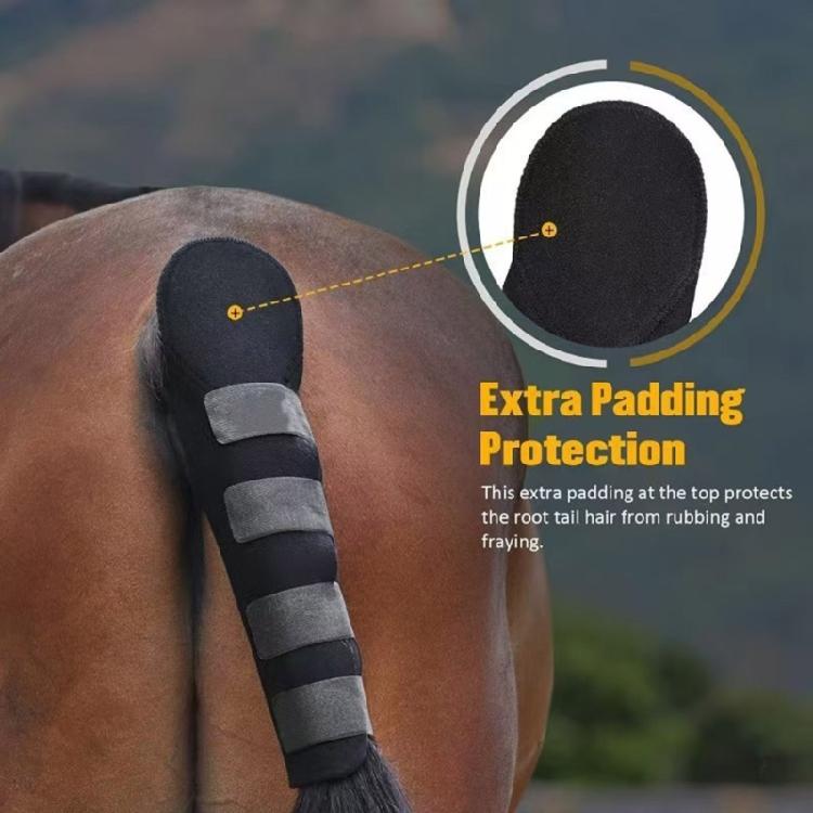 Tear Resistant Equine Tail Guard Features Soft Paddings And Adjustable Closures for Show Ready Presentation