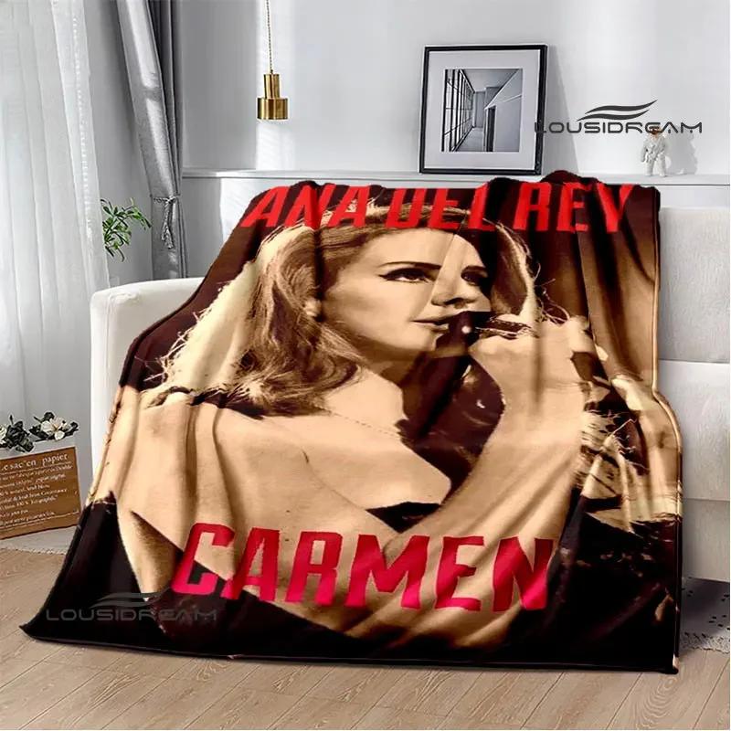 Coperta Stampa Retrò Lana Del Rey Coperta Calda alla Moda Coperta con Bordo a T Coperta per Casa e Viaggio Biancheria da Letto Regalo di Compleanno