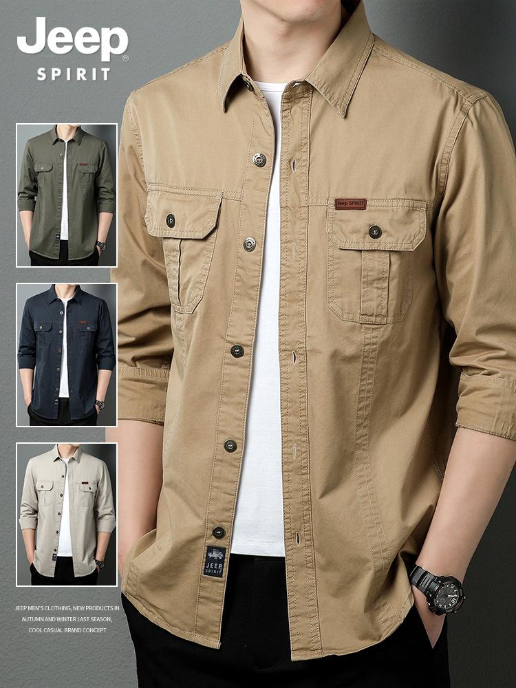 Men's Versatile Long-Sleeve Plus Size Casual Shirt - Lightweight Lapel Design for Spring & Autumn