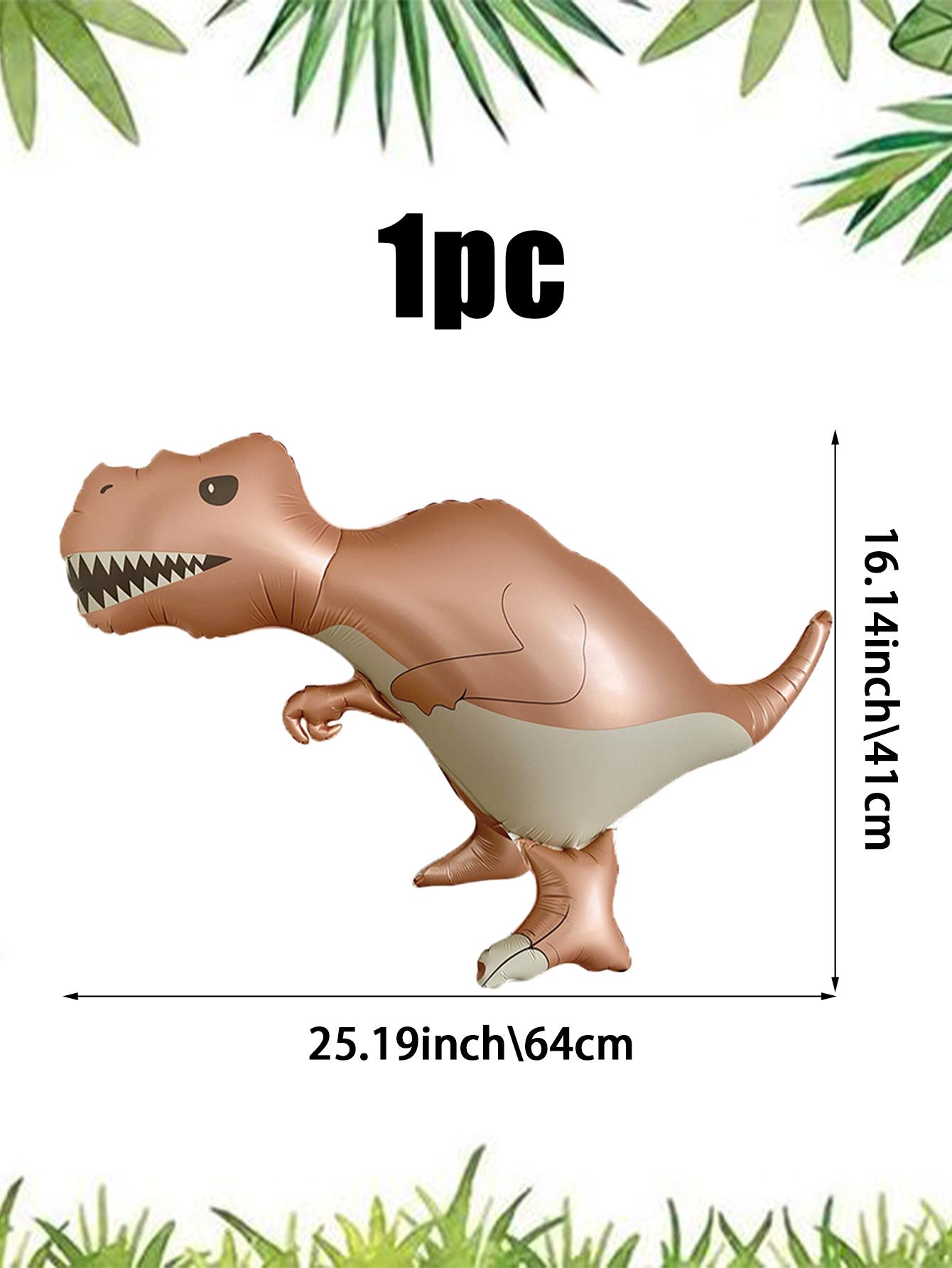 

1 шт. матовый стоящий трицератопс, воздушный шар из алюминиевой фольги в форме динозавра, украшение для дня рождения, реквизит для фотосессии Other изумрудный