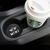 2 Stück Leder-Getränkeuntersetzer Geräuschdämpfend Wasserbecher-Pad Kissen für BMW Mini Works Cooper F54 F55 F56 F57 F60 R50 R52 R53 R55 R56 R57 R58