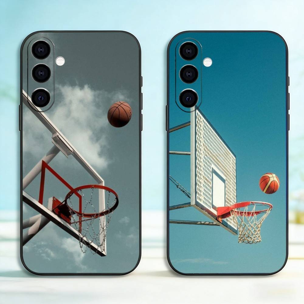 Basketball sports style Phone Case Black Silicone Soft For Samsung Galaxy A73,A72,A71,A70,A53,A52,A51