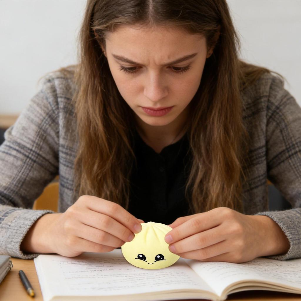Squishy Dumpling Stress Ball Soft Fidget Sensory Toy for ADHD Autism Slow Rebound Squeeze Toy for Adults Kids Christmas Gift