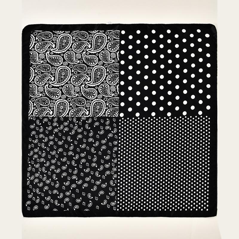 Luxury Brand Paisley Print Square Scarf Women Soft Satin Shawls Neckerchief Wrap Scarves Bandana Hair Hjiab