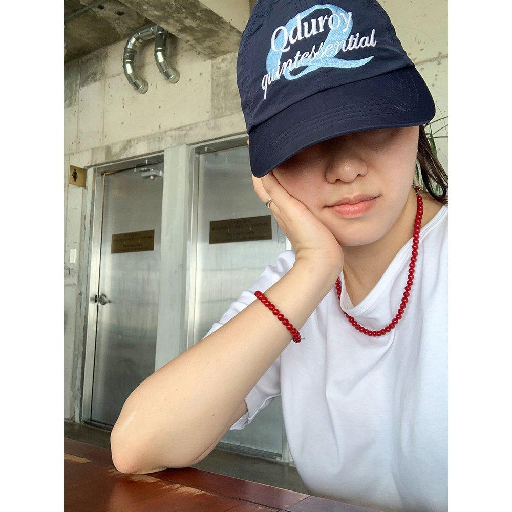 [ Modernlike / Headquarters Genuine ] Silver 925 Coral Red Pearl Bracelet