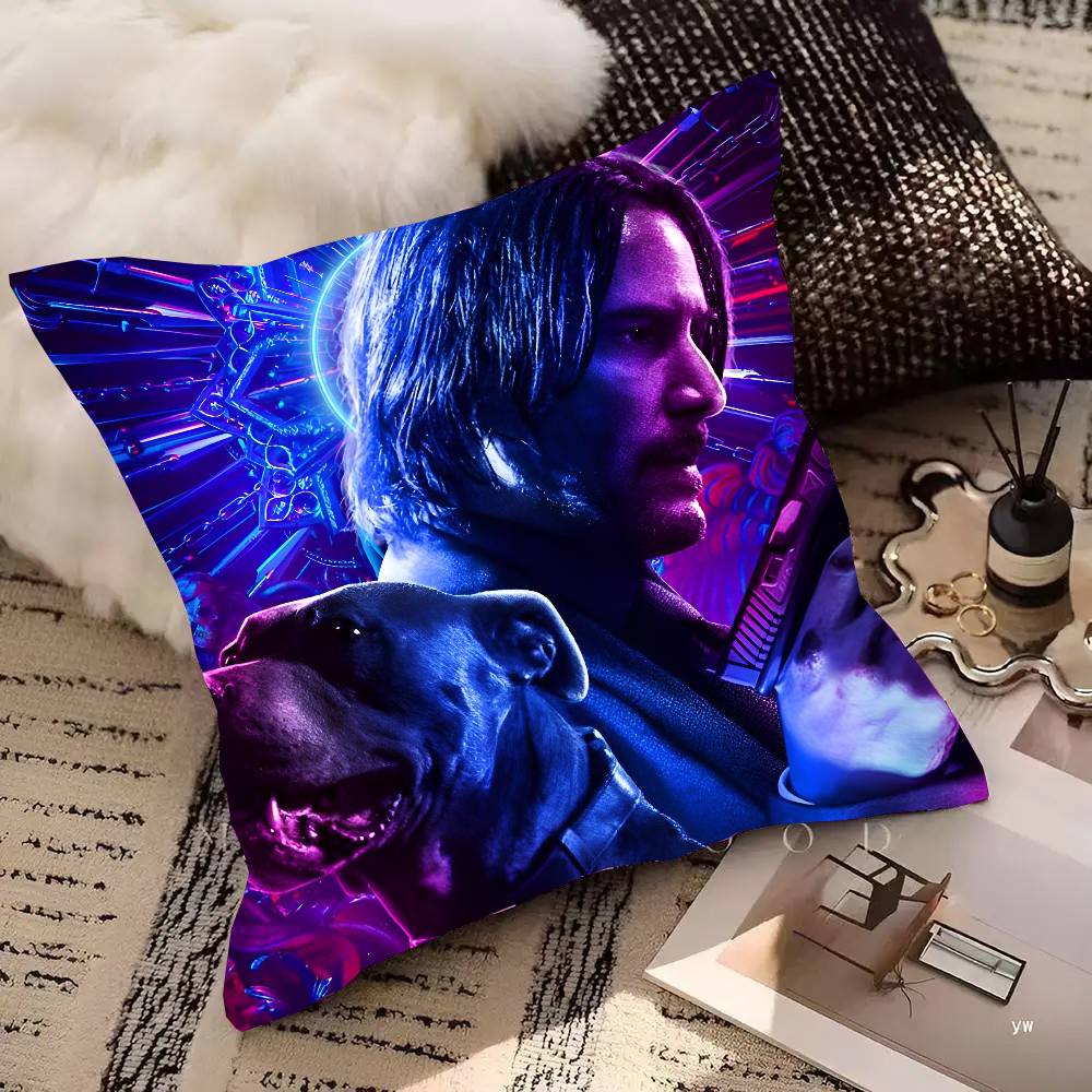 John Wick Pillow Case Square Pillow Bedroom Sofa Leisure Comfort Cushion Car Living Room Home Decoration