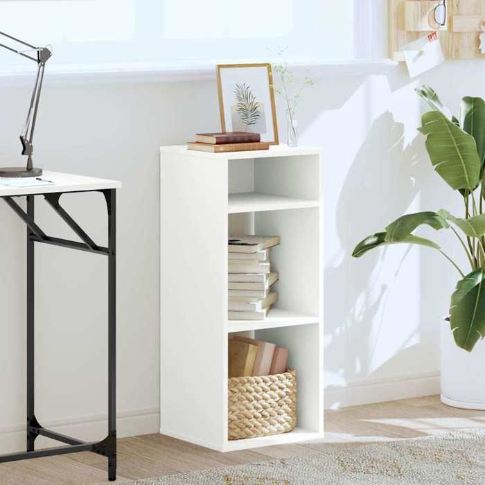VidaXL Bibliothèque blanc 34x31x80 cm bois d'ingénierie, armoire de rangement, étagère de rangement, unité de rayonnage, 860274