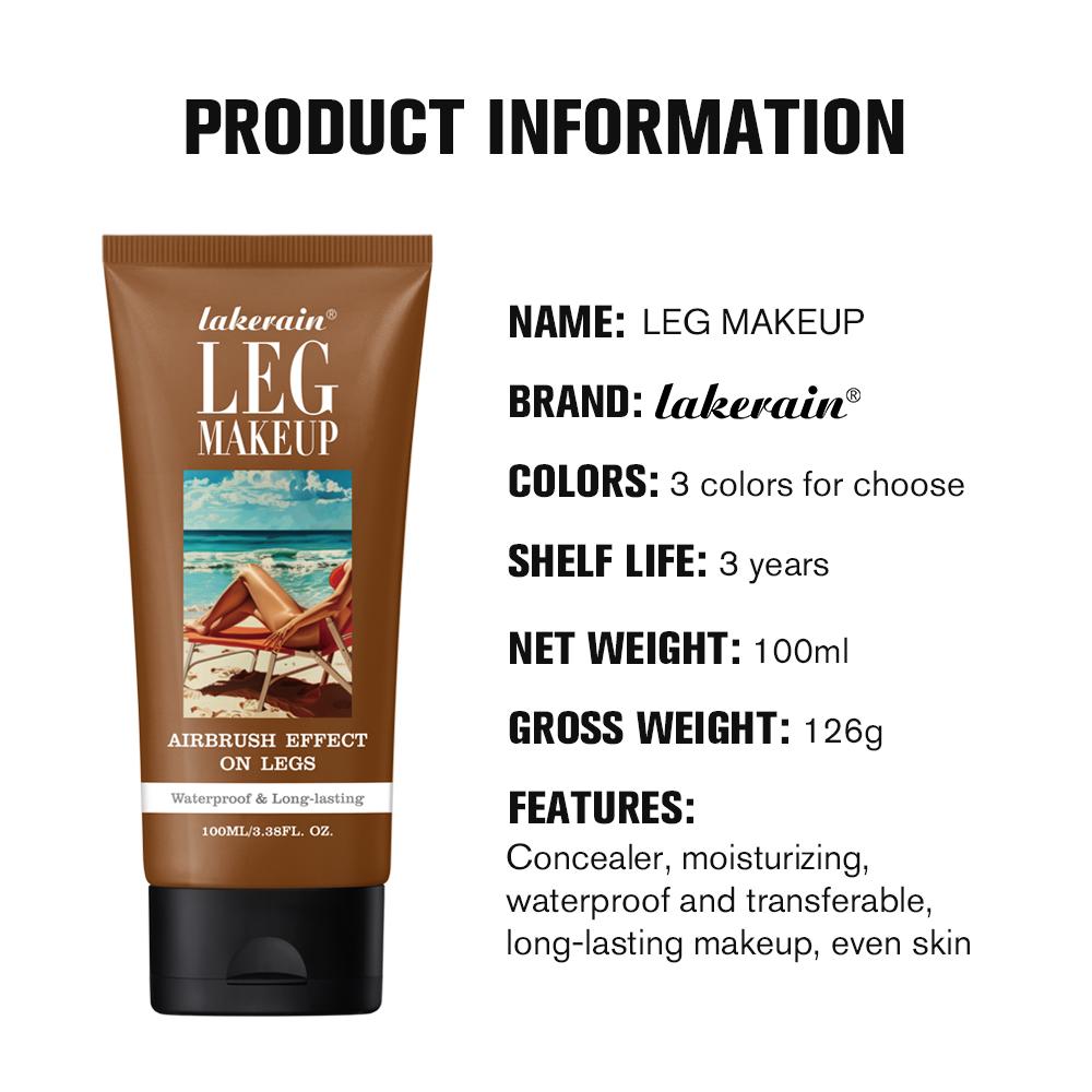 Xiaomi 100ml Tan Leg Makeup Body Foundation Lotion Even Skin Tone Waterproof Long Lasting Body Tanning Cream Medium Bronze Leg Makeup