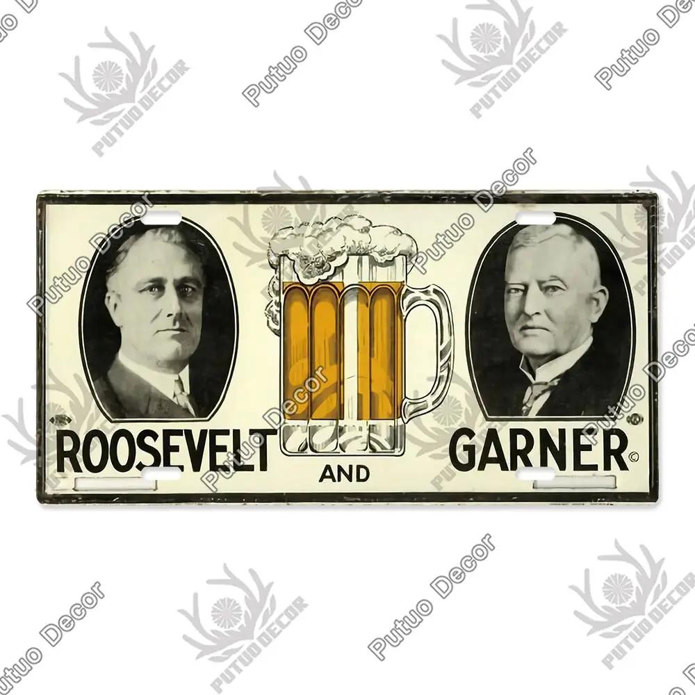 Putuo Decor Bier Metallschild Blechschild Plakette Metall Vintage Nummernschild Dekoration für Bar Pub Man Cave Wohnzimmer Wanddeko