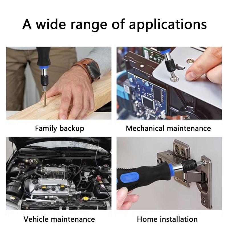 6.35mm Handle Multifunction Magnetic Bit Driver Ergonomic Nonslip Bit Ratchet Screwdriver Bit Holder