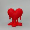 Melting Heart Sculpture 3D Printed Dripping Heart Figurine Romantic Modern Home Decoration for Room Desk Shelf Decor