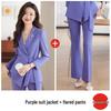 2026 Women's Petite Spring Suit Set: Purple Pink Casual Blazer & Workwear