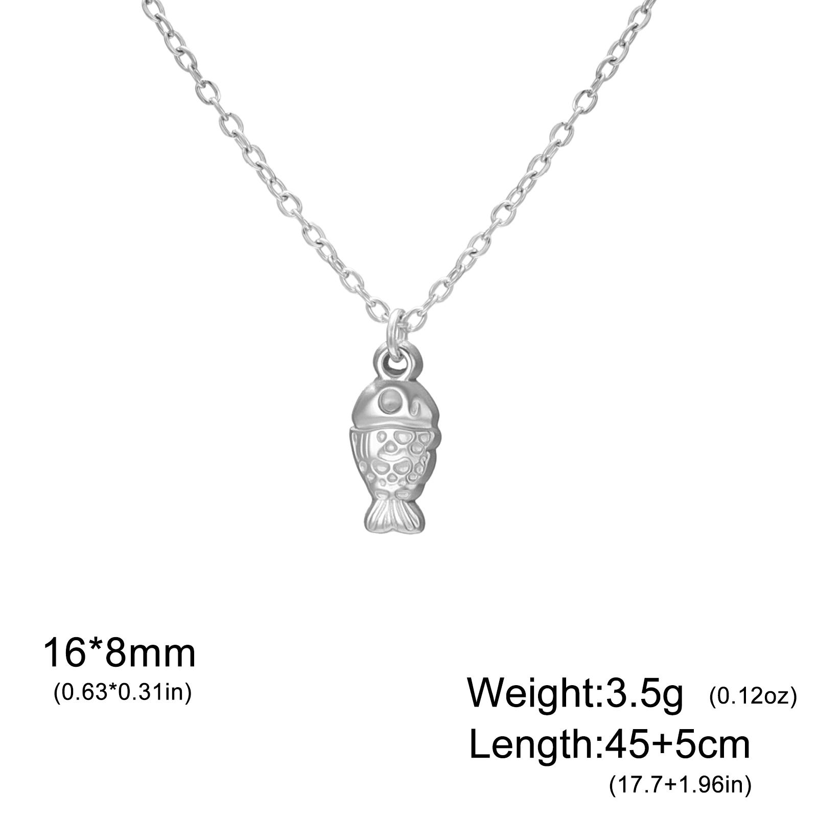 

Teamer Shell Crab Starfish Fish Pendant Necklace For Women Girls Stainless Steel Chain Cute Fashion Marine Life Jewelry Gift 45 -50cm