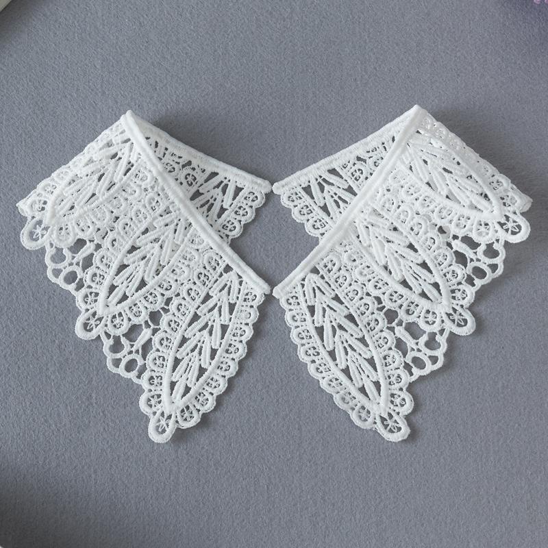 Lace Fabric Neckline Detachable Fake Collar DIY Breathable Scarf Around Neck Flower Sweet Hollow Comfortable Patch