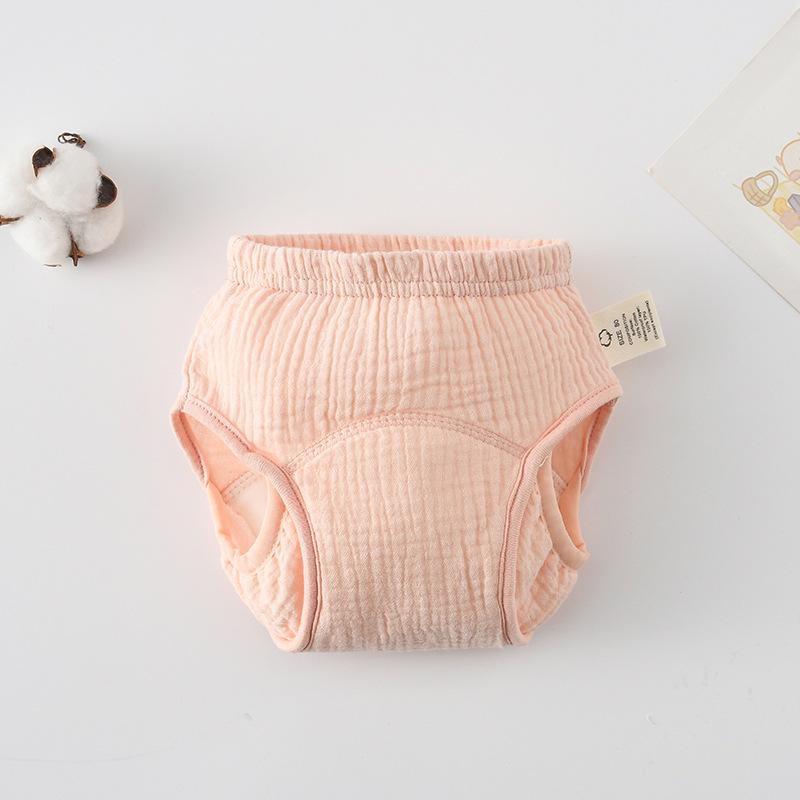 Korean Style Winged Baby Gauze Pull-up Pants: Pure Cotton Diaper Cover & Training Pants