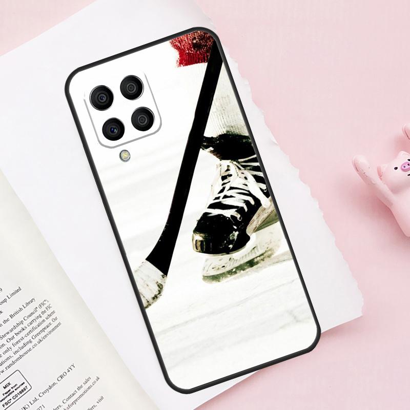 Hockey Stick and Puck For Samsung Galaxy M31 M32 M12 M52 M13 M33 M53 M11 M51 M15 M55 M14 M34 M54 M30s M20 Case
