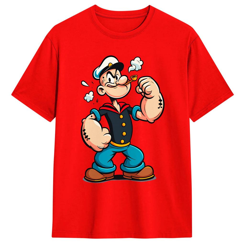 Tricou Popeyed the Sailorman Plajă Tricouri din Bumbac Pentru Bărbat Tricou cu Logo Personalizat Mânecă Scurtă Tricouri Vintage