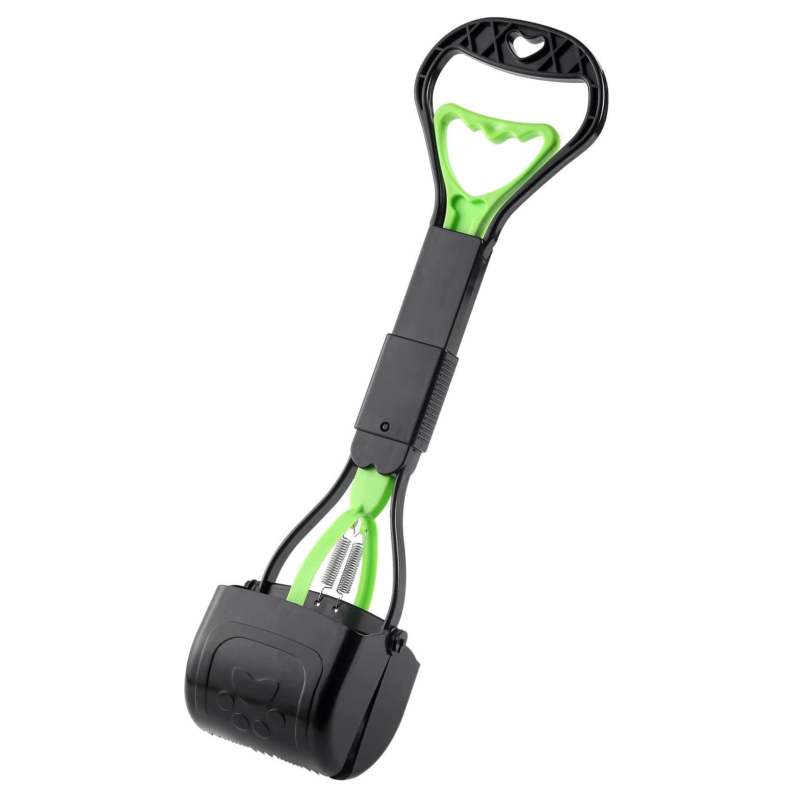 

Совок для сбора собачьих фекалий, совок для сбора собачьих фекалий с длинной ручкой для работы одной рукой, портативный инструмент для сбора собачьих фекалий, прост в использовании на траве, грязи, гравии зелёный