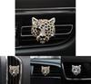 Metal Car Perfume Holder With Leopard Design Long-lasting Aroma Silver And Gold Options