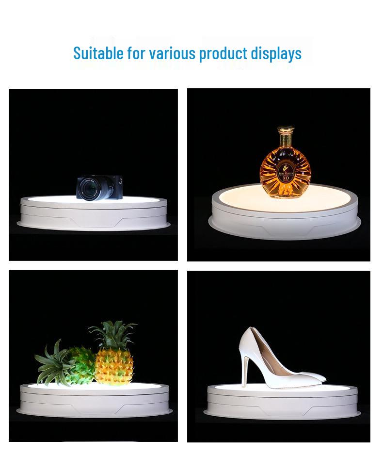 42cm Remote Control Rotating Display Stand with Adjustable Brightness for Photography and Live Broadcast.