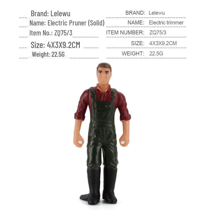 Cross-Border Farm Scene Worker Doll: Female Farmer with Shovel Ornament for Model Landscaping