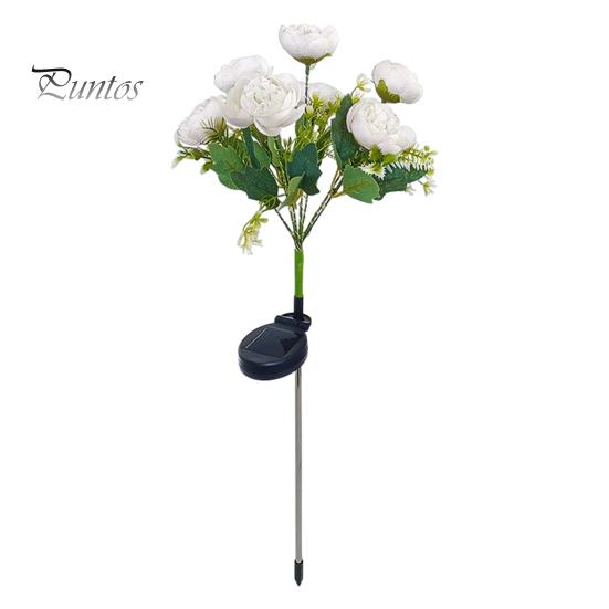 

Солнечный садовый светильник, светодиодная лампа для цветов, автоматическая зарядка, IP65, водонепроницаемый, простая установка, романтический, реалистичный, цветочный светильник белый